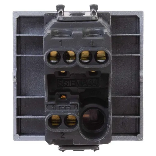 Переключатель модульный 1-кл. 2мод. Avanti "Закаленная сталь" 16А сер. DKC 4404112 фото 2