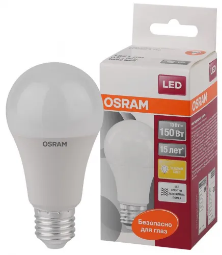 Лампа светодиодная LED Star Classic A 150 13W/827 13Вт грушевидная матовая 2700К тепл. бел. E27 1521лм 220-240В пластик. OSRAM 4058075056985 фото 3