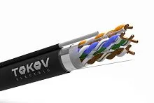 Кабель витая пара F/UTP 4х2х24AWG(0.51мм)+тросс кат.5E PE TOKOV PRO Fluke tested (м) TOKOV ELECTRIC TKP-C05-F42-5E-305-ODC