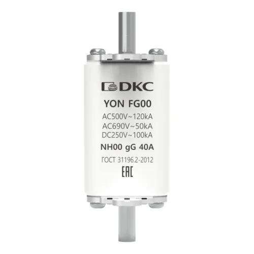 Предохранитель YON ножевого типа FG00 с одинарной индикацией 40А DKC 1FG00-0040 фото 2