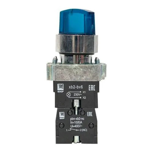 Переключатель BD33 3P с син. подсветкой 230В NO PROxima EKF xb2-bk33-b-230 фото 4