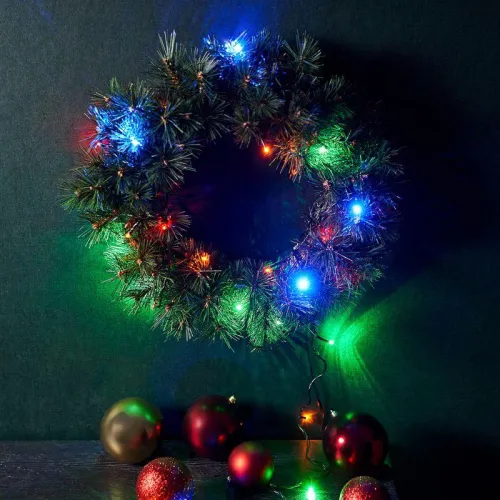 Гирлянда светодиодная "Твинкл Лайт" 4м 25LED мультиколор 4.8Вт 220-240В IP20 с контроллером 8 режимов провод ПВХ темн. зел. Neon-Night 303-019 фото 12