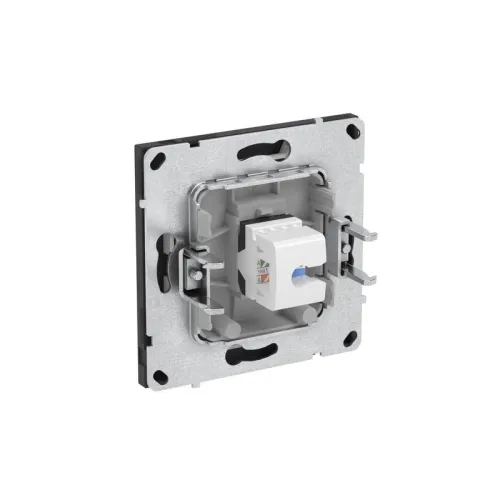 Розетка компьютерная 1-м KANT RJ45 кат.5E без шторки черн. уголь DKC 7012663 фото 5