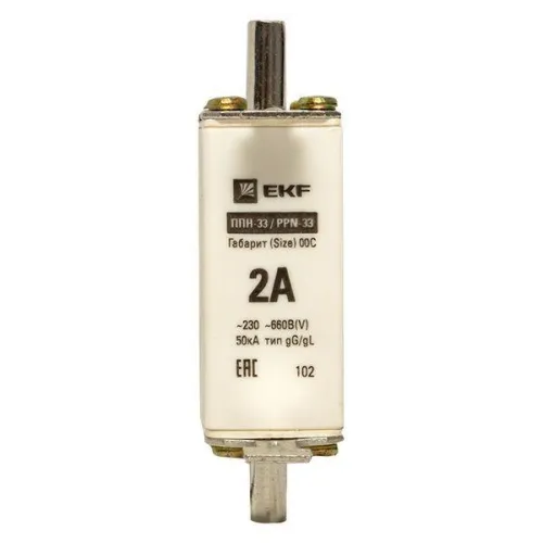 Вставка плавкая ППН-33 100/2А габарит 00C PROxima EKF fus-33/100/2 фото 7