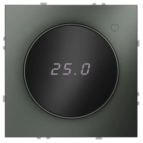 Терморегулятор электронный S70 с индикацией и датчиком для теплого пола механизм титан Voltum VLS070106