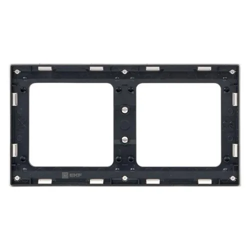 Рамка 2-м Стокгольм бел. с линией цвета черн. PROxima EKF EXM-G-305-10 фото 3