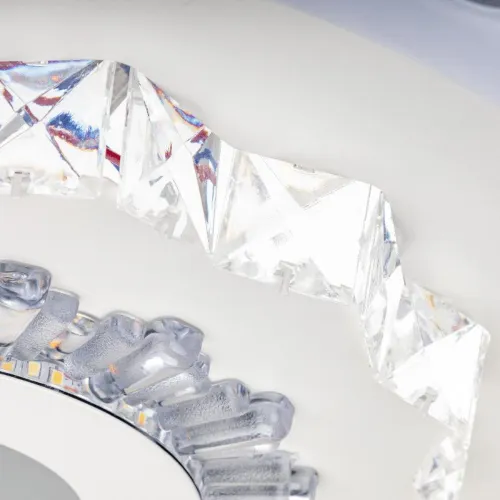Люстра светодиодная CRYSTAL 3D 120Вт 480х480х60мм 40кв.м потолочная ДУ 3 режима диммир. бел. Ritter 52368 0 фото 9