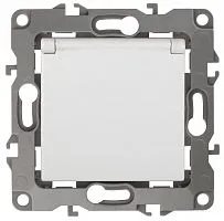 Розетка 1-м СП Эра12 12-2103-01 16А IP20 16AX 250В 2P+E Schuko защ. шторки с крышкой механизм бел. Эра Б0014693