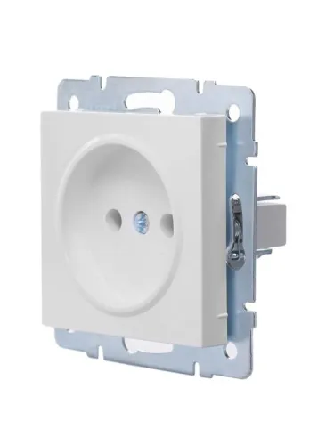 Розетка 1-м СП Vesna без заземл. ПБТ механизм бел. LEZARD 742-0288-121B фото 7