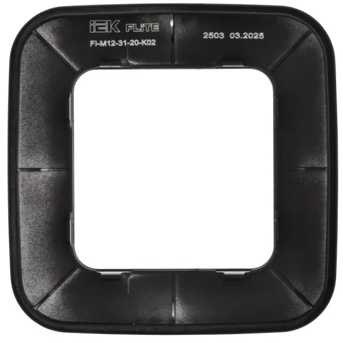Рамка 1-м СП FLITE РУ-1-А-ФлЧ черн. IEK FI-M12-31-20-K02 фото 2