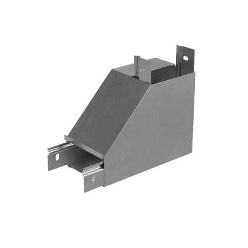 Угол для лотка вертикальный внутренний правый с разворотом трассы на 90град. 50х50 сталь 1мм "ПЛЮС" NLPDplus90-50-50-R КМ PL3821