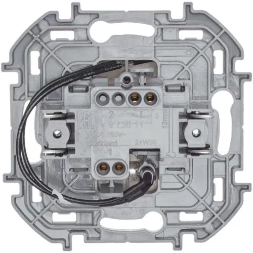 Выключатель 1-кл. Inspiria 10А IP20 250В 10AX с подсветкой/индикацией механизм сл. кость IEK 673611 фото 4