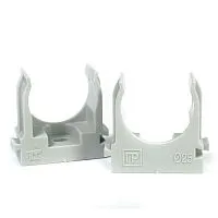 Держатель для труб (клипса) d25мм для монтажного пистолета сер. в гофроящике Промрукав PR13.0454