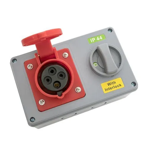 Розетка 1414 3Р+РЕ 16А 380В IP44 с блокировкой и выкл. EKF ps-1414-16-380 фото 10