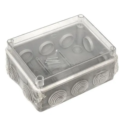 Коробка распаячная КМР-050-041пк пылевлагозащ. 150х110х70 10 мембранных вводов уплот. шнур. прозр. крышка PROxima EKF plc-kmr-050-041pk фото 2