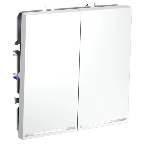 Выключатель 2-кл. СП S70 10А с подсветкой механизм бел. матов. Voltum VLS020202 фото 4