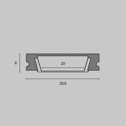Профиль накладной 24х6 алюм. Maytoni ALM002S-2M фото 4