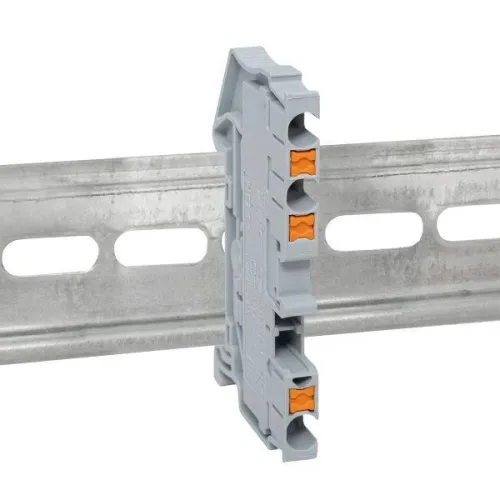 Колодка клеммная пружинная 2.5 Push-in 3 вывода сер. EKF PIT-2.5-3 фото 2