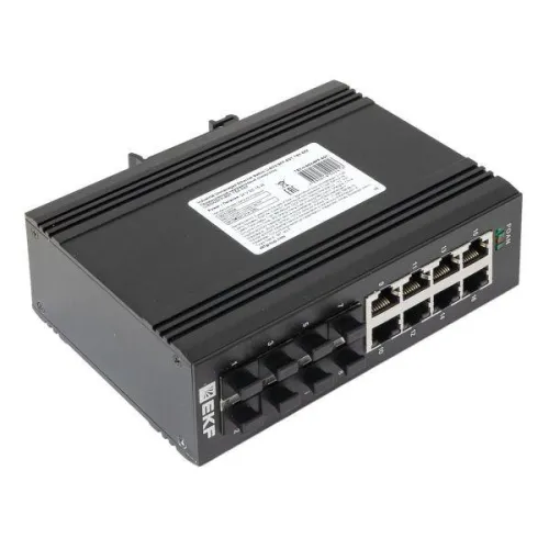 Коммутатор неуправляемый промышленный U-8GX/SFP-8GT 8 портов 1000Base-X SFP 8 портов 10/100/1000Base-T(X) RJ45 монтаж на DIN-рейку TSX EKF TSX-U-8GX/SFP-8GT фото 11