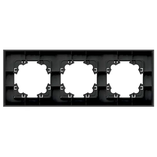 Рамка 3-м Афина стеклянная графит UNIVersal 2256 фото 3