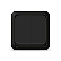 Выключатель 2-кл. ОП Олимп 10А IP20 черн. Universal 2213