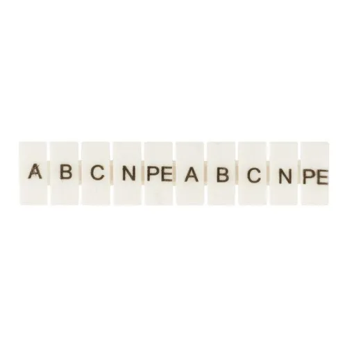 Маркеры для UT/ST/Push-in 6 с символами "A. B. C. N. PE" (уп.100шт) EKF zb-st-6-A-PE