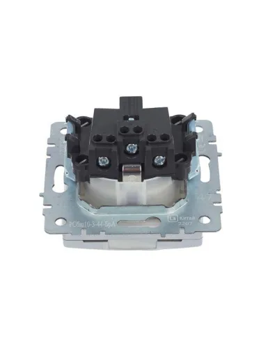 Розетка BRITE РСбш10-3-44-БрА 16А IP44 с заземл. защ. шторки с крышкой механизм алюм. IEK BR-R16-16-44-K47 фото 2