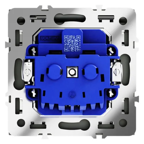Розетка 1-м СП S70 16А с заземл. защ. шторки + крышка механизм черн. матов. Voltum VLS040308 фото 5