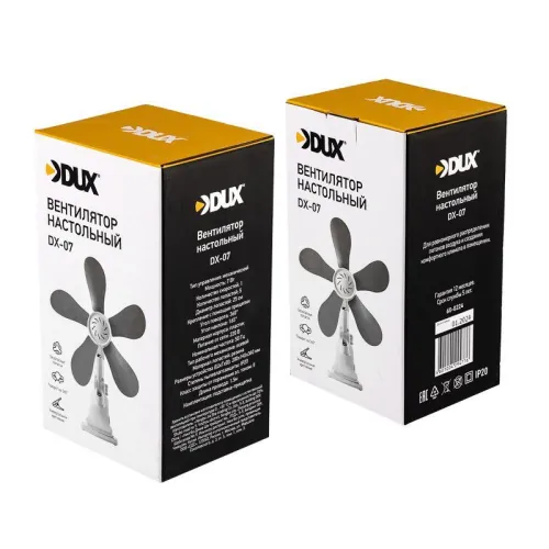 Вентилятор настольный DX-07 7Вт 12дюйм DUX 60-0224 фото 5