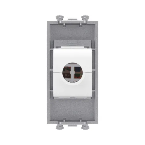 Розетка компьютерная 1мод. Avanti "Закаленная сталь" RJ45 кат.5E без шторок модульная механизм DKC 4404661 фото 3