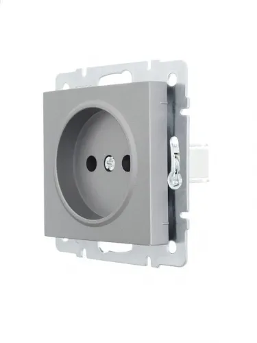 Розетка 1-м СП Vesna без заземл. ПБТ механизм платина LEZARD 742-3588-121B фото 4