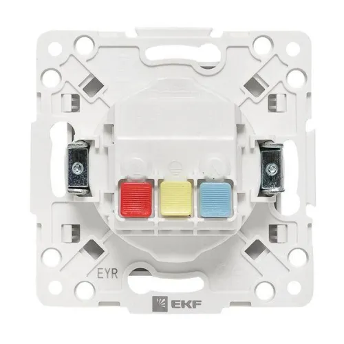 Розетка 1-м СП Стокгольм 16А IP44 с заземл. защ. шторки с крышкой механизм бел. PROxima EKF EYR16-028-10-44 фото 6