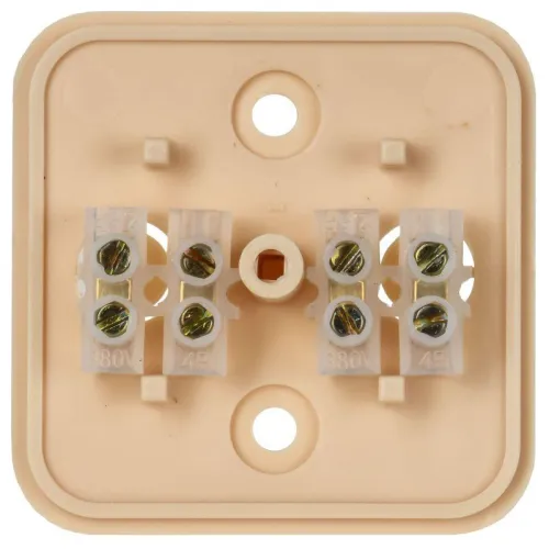 Коробка распаячная ОП 50х50х20 IP20 КМ41206-04 (4 клем. 3кв.мм) сосна IEK UKO10-050-050-020-K34 фото 2