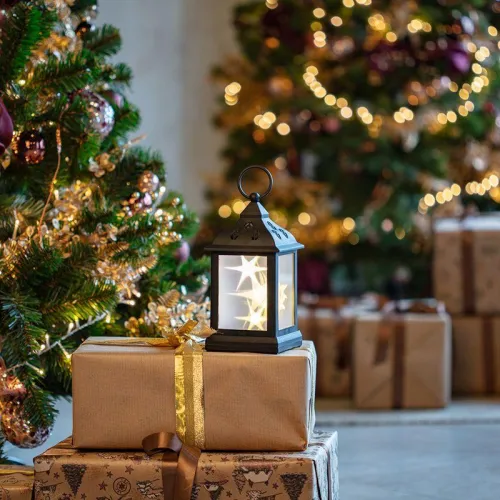 Фонарь декоративный 11х11х22.5см тепл. бел. эффект мерцания корпус черн. Neon-Night 513-065 фото 5