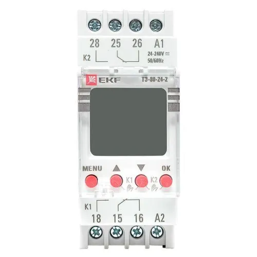 Таймер электронный двухканальный ТЭ-80 24-230В EKF te-80-24-2 фото 7