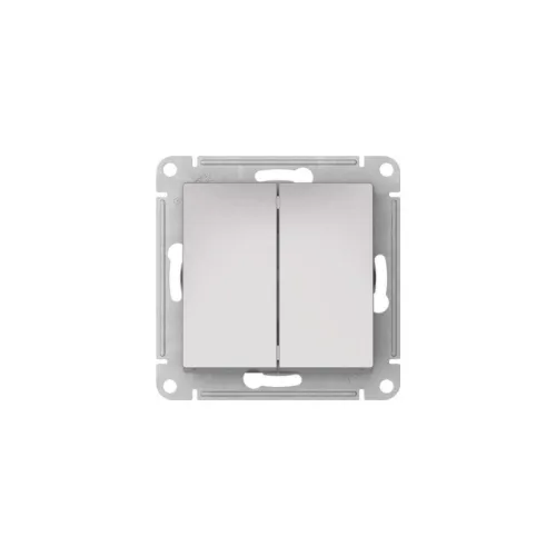 Выключатель 2-кл. AtlasDesign (сх. 5) 10AX быстрозажим. клем. механизм алюм. SE ATN000351S фото 2