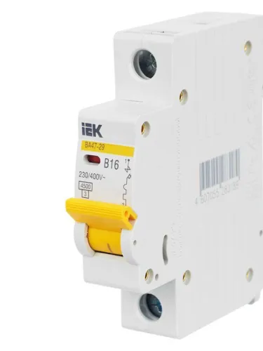 Выключатель автоматический модульный 1п B 16А 4.5кА ВА47-29 KARAT IEK MVA20-1-016-B фото 9