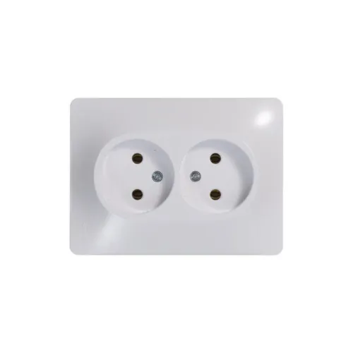 Розетка 2-м СП Glossa 16А IP20 без заземл. бел. SE GSL000120 фото 3