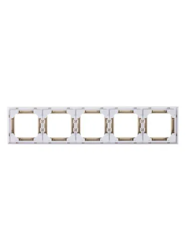 Рамка Levit 5п сл. кость/бел. ABB 2CHH015050A6017 фото 3
