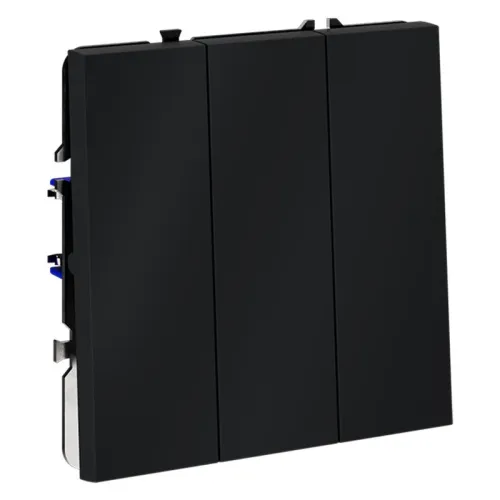 Выключатель 3-кл. СП S70 10А механизм графит Voltum VLS030107 фото 2