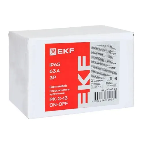 Переключатель кулачковый ПК-2-13 3п 63А "ВКЛ-ВЫКЛ" IP65 EKF pk-2-13-63-65 фото 10