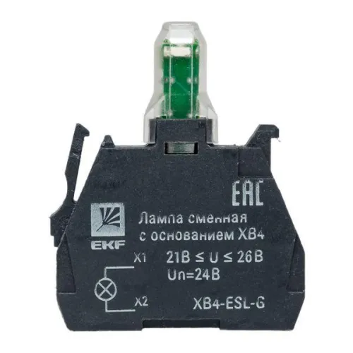 Лампа сменная с основанием XB4 зел. 24В PROxima EKF XB4-ESL-G фото 8