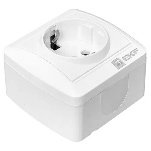Розетка 1-м ОП Владивосток 16А IP44 с заземл. EKF EQR16-029-30-54 фото 3