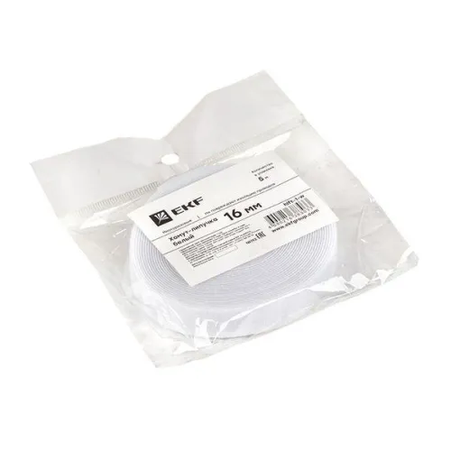 Хомут-липучка 16мм бел. (5м/ролл) PROxima EKF hlft-1-w фото 2
