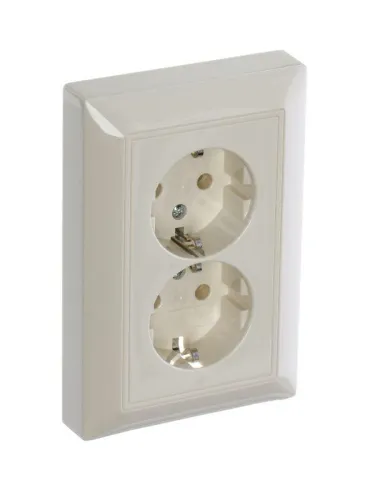 Розетка 2-м СП Basic 16А IP20 250В Schuko сл. кость ABB 2CKA002014A1463 фото 3