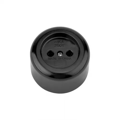 Розетка штепсельная карболитовая открытой уст. б/з 16А черн. Rexant 11-8980 фото 3