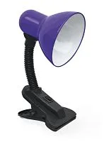 Светильник настольный СНП 21Ф 40Вт E27 230В под лампу на прищепке с подвесом фиолет. IN HOME 4690612046990