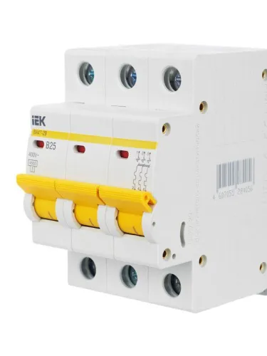 Выключатель автоматический модульный 3п B 25А 4.5кА ВА47-29 KARAT IEK MVA20-3-025-B фото 8
