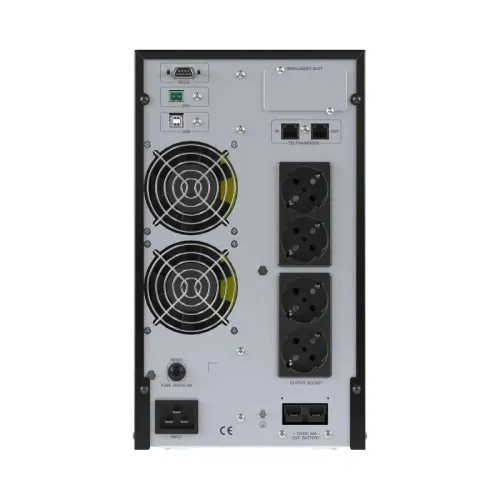 Источник бесперебойного питания онлайн для Small Tower 2000В.А/1800Вт 1/1 4хSchuko EPO USB RS-232 RJ45 без АКБ 7А.ч DKC SMALLT2A0PS фото 7