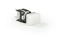 Арматура сигнальная 16мм прямоугольная 12-24 AC/DC бел. EMAS D050DXB